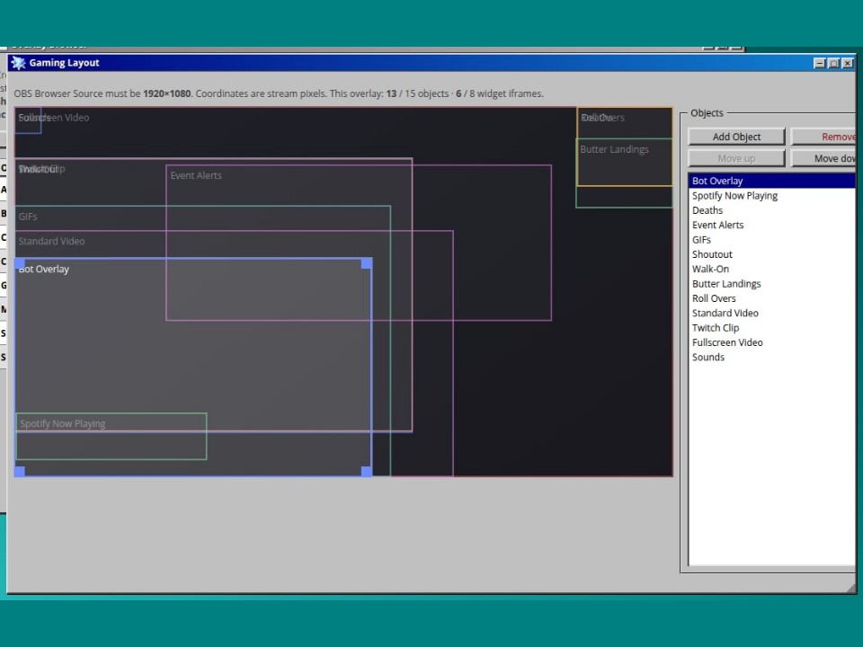 Overlay Layout Editor with a full production canvas