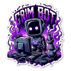 GRiM bot die cut sticker #2